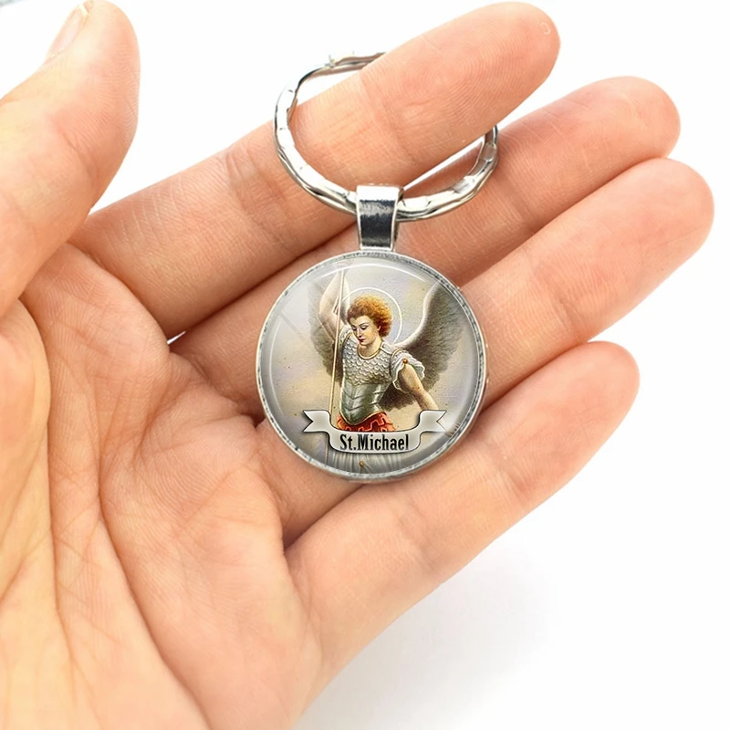 Church souvenir St Michael keychain St Anthony Pendant St Joseph Jewelry Saint Religious Christianity Catholicism gift