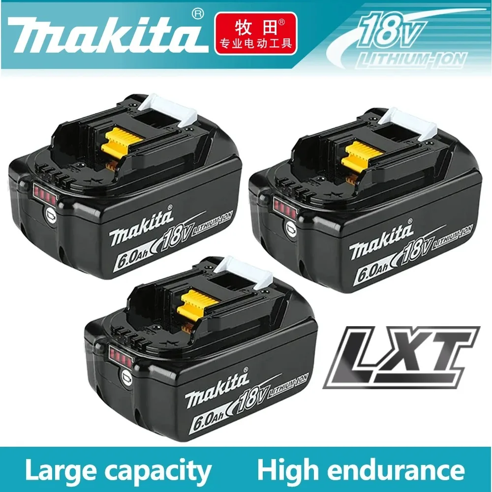 

100% Original Makita 6Ah/5Ah/3Ah for Makita 18V Battery BL1830B BL1850B BL1850 BL1840 BL1860 BL1815 Replacement Lithium Battery