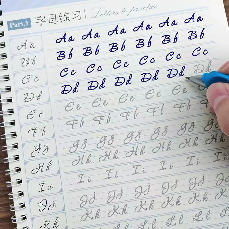 New Cursive Writing English Pen Chinese Calligraphy copybook for Adult Children Exercises Calligraphy Practice Book libros 2