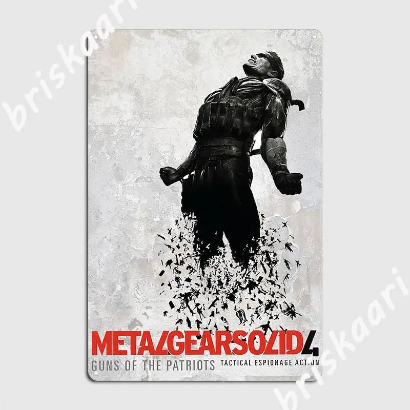 Metal Gear Solid 4 Poster Targa In Metallo Poster Wall Pub Cinema Classic Murale Painting Tin Sign Poster