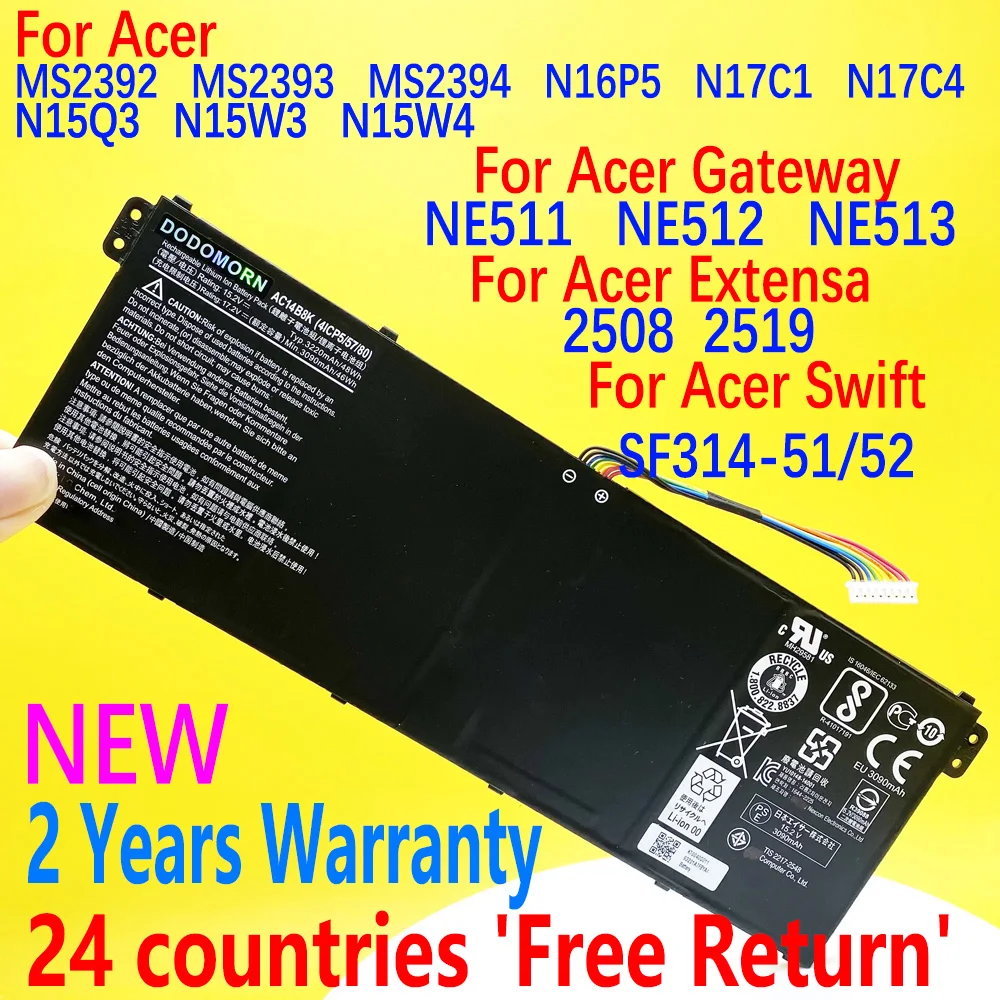 para acer extensa para packard bell easynote aspire one bateria do portátil