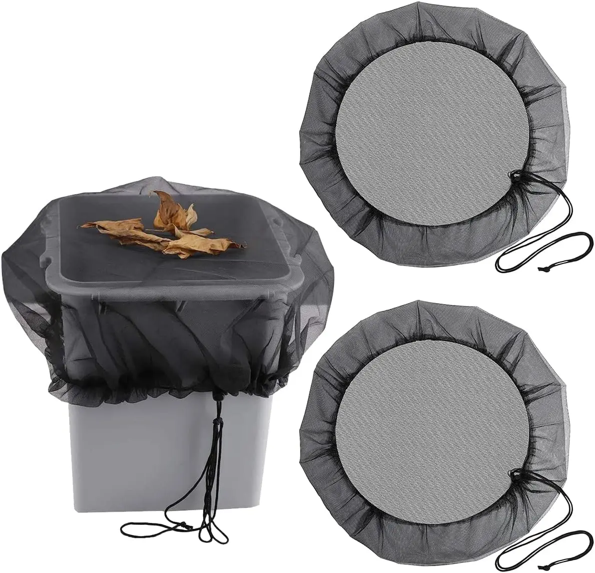 Outdoor Mesh Cover Netting for Rain Barrels PE Water Collection Buckets Tank Rain Harvesting Tool Protector For Garden rain barrel cover
