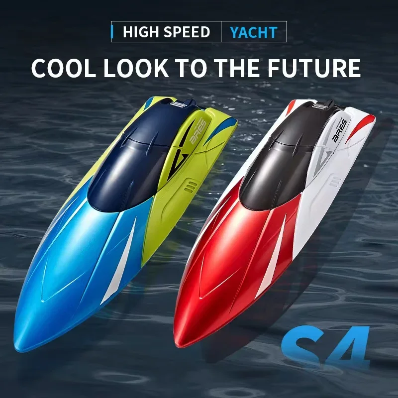 2.4G Remote Control Boat Double Rudder Motor Waterproof ABS High Speed Speedboat S4 Toys RC Speedboat Christmas Birthday Gift