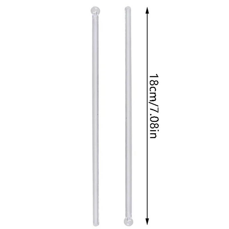 100Pcs/set Transparent Round Head Plastic Stirring Mixing Sticks Cocktail Drink Bar Muddler Ladle Stirrer Swizzle Stick Barware