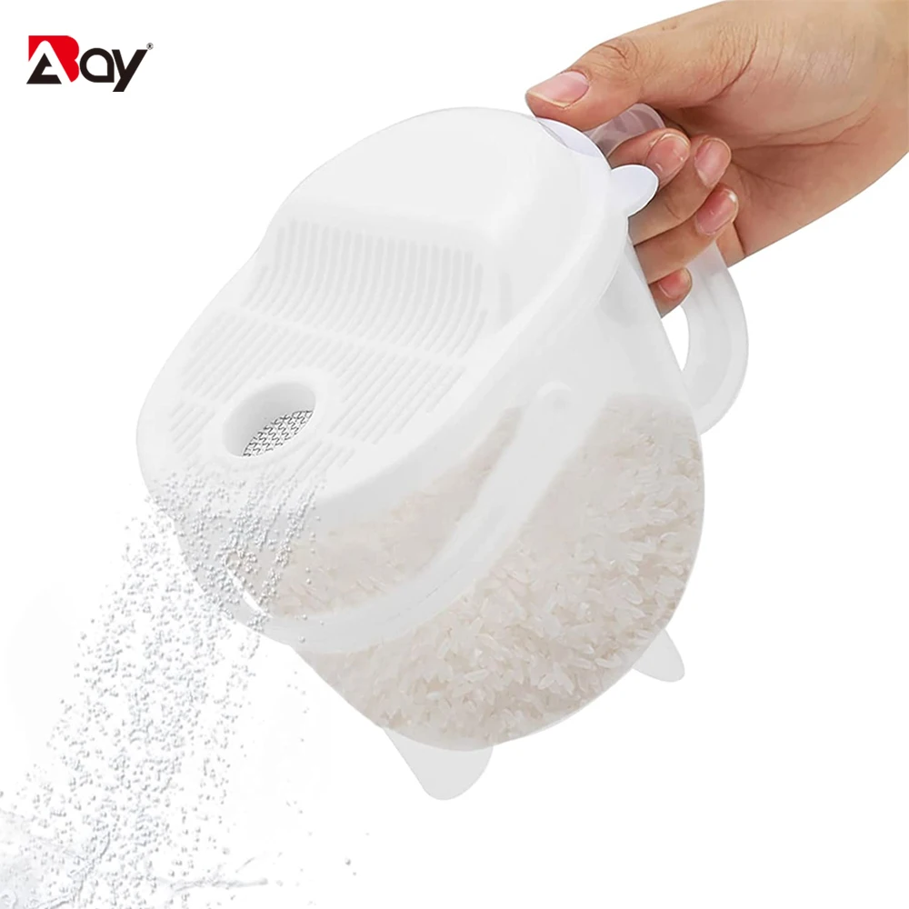 Small Rice Washer Rice Washer With Handle Plastic Quinoa Grain Rice Washing Bowl ...