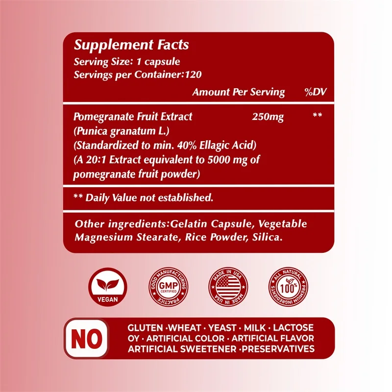 PSLALAE Pomegranate Fruit Extract Capsules