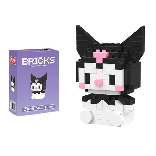 99 style SANRIO Hello Kitty Building Blocks Cartoon Figures Kuromi Bricks My Melody Children's Assembly Toys Cinnamoroll Gift - Image 43