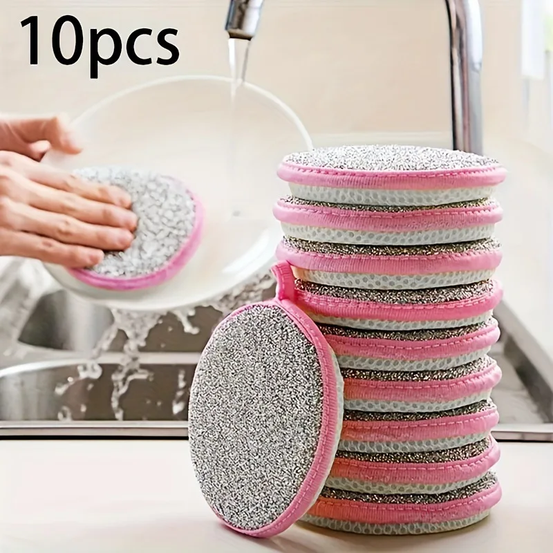 Kitchen Towel Ingot Towels 10 Pack Double-sided Sponge Wipes Dishwashing Rag