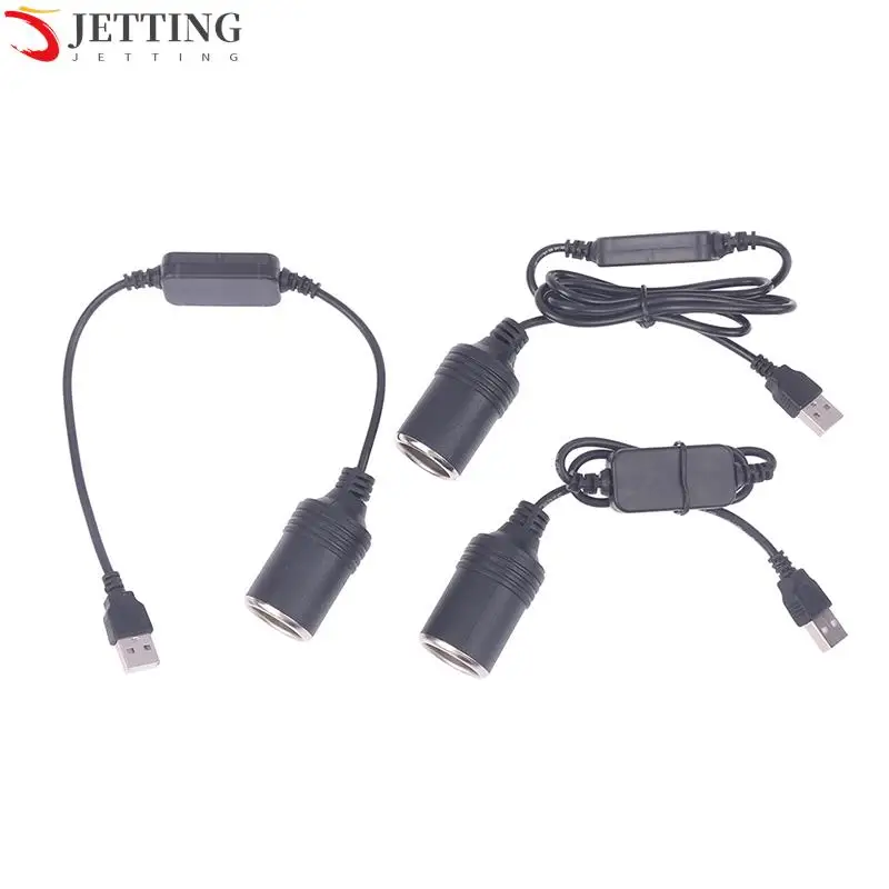 

0.6M/1.2M/3M Car Cigarette Lighter Socket USB 5V To 12V Converter Adapter Wired Controller Plug Connector Adapter Auto Interior