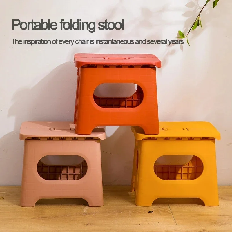 

Outdoor Train Mazar Folding Stool Portable Plastic Kindergarten Chair Adult Home Gift Small Bench