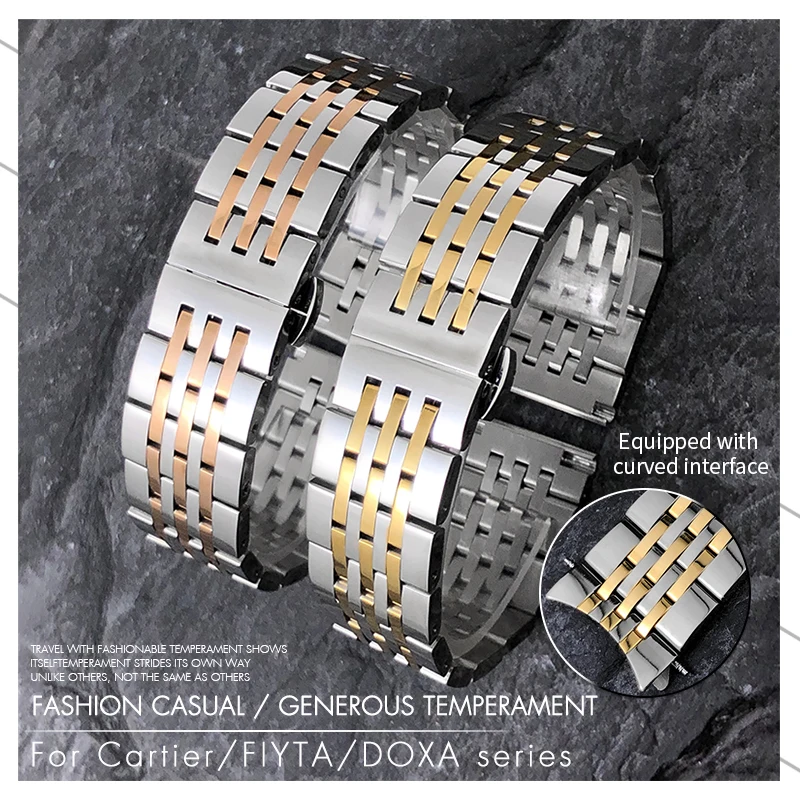 Current Stainless Steel 22 mm Watch Wristband DZ1411_K0022537