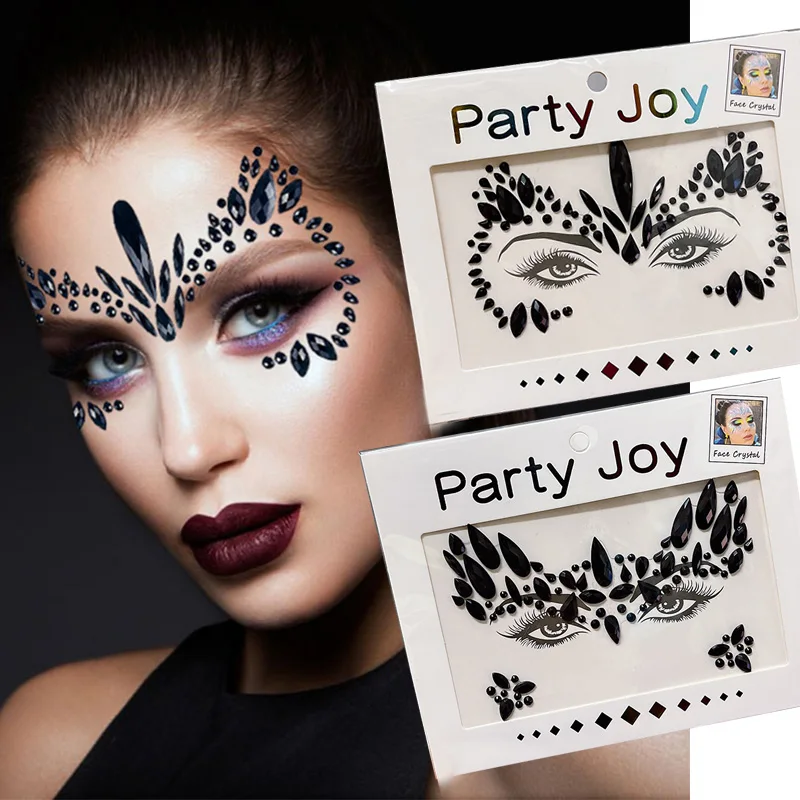 3DDiamondEyebrowStickerFaceJewelryTattooHalloweenMakeupShiny