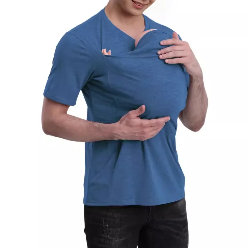Kangaroo Dad Mom Multifunctional Clothes Soothing Shirts T-Shirt Vest Parent-Child  tshirt 3