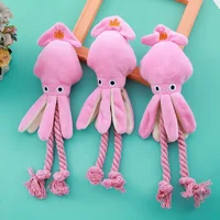 Pet Plush Toy for Small Large Dogs Cats Molar Training Squeaky Toys Octopus Shape Interactive Cotton Rope Toy Dog Accessories 1