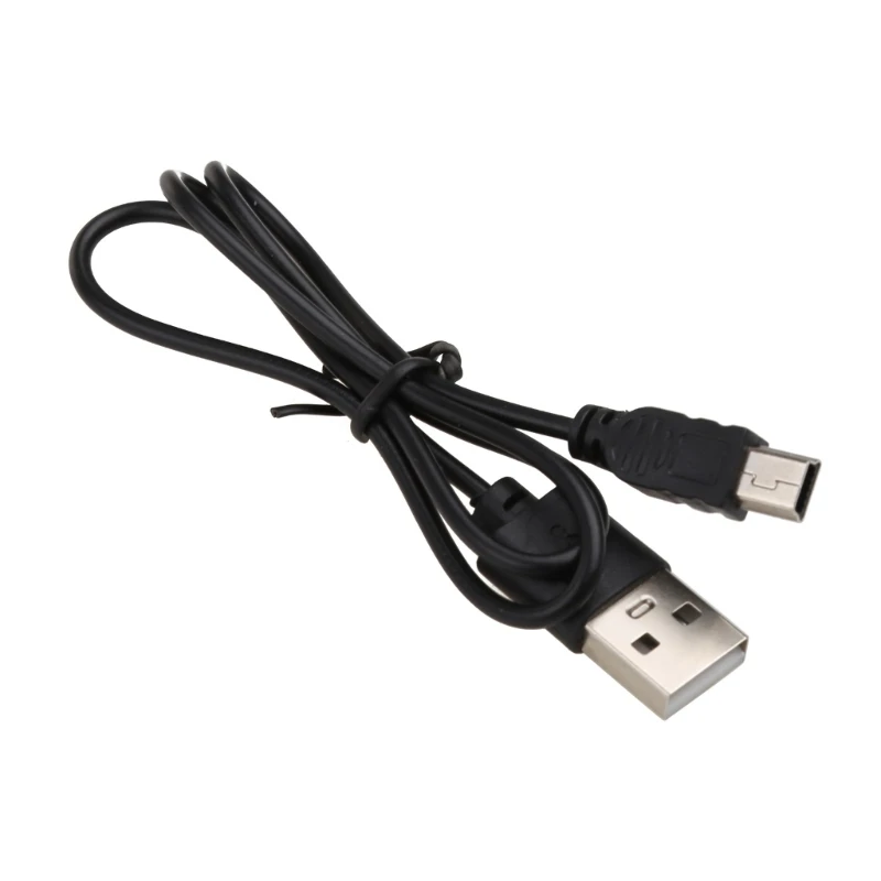 

200mm Portable Black USB 2.0 Short Male to Mini 5 Pins Data Cable Cord Adapter