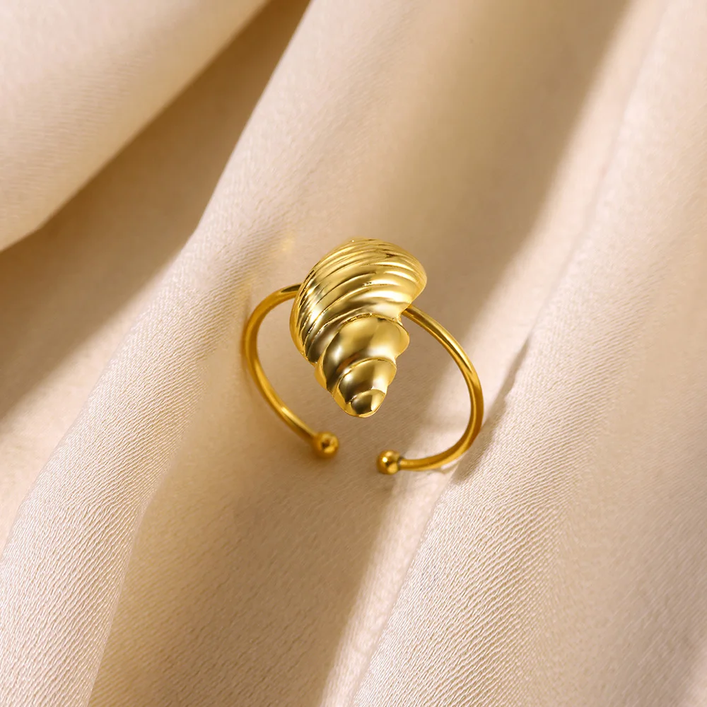 Punk Schlange Bague Muschel Anillos Schmetterling Ring Sonne Blumen ringe für Frauen Stern Anillo Edelstahl Schmuck Neujahrs geschenke – Detail 18