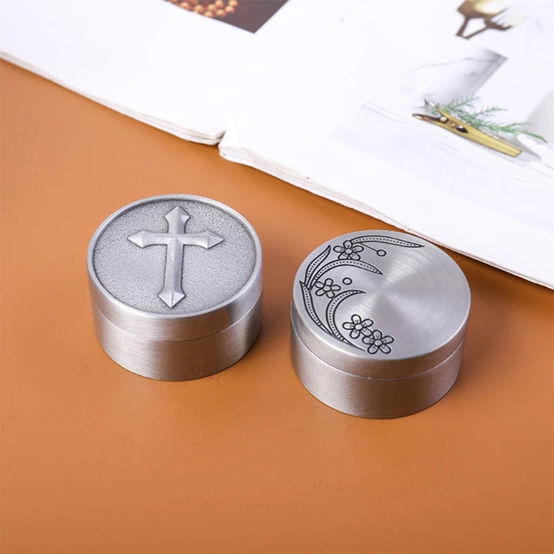 Retro Small Jewelry Box with Lid for Earrings Ring Necklace Mini Candles Storage Fillable Bottle Container