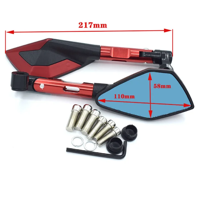 Motorcycle Rearview Mirrors For Honda MSX125 Monkey 125 CBR600RR For Kawasaki Ninja 400 Z900 For Yamaha MT 07 09 GSX R600 R750