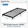 5 Inch Low Bed Frames Heavy Duty Metal Platform, No Box Spring Needed, Easy Assembly Mattress Foundation, No Noise, Black 3