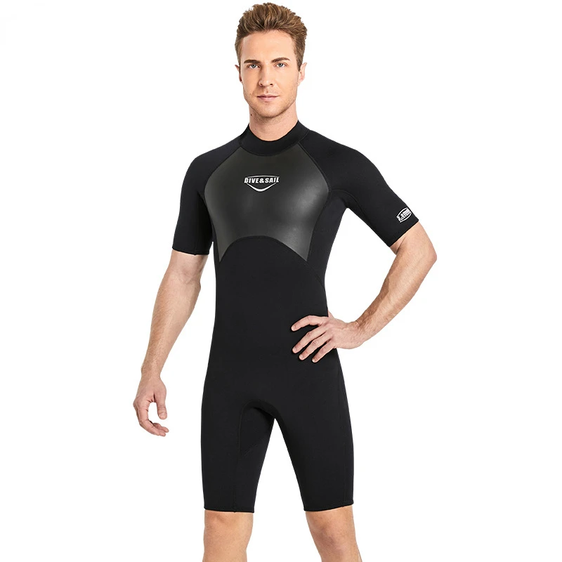DIVE&SAIL Men's Full One-piece Long Wetsuit 2MM Neoprene Material Warm Outdoor Swimming Kayaking Surfing Drifting Wetsuit