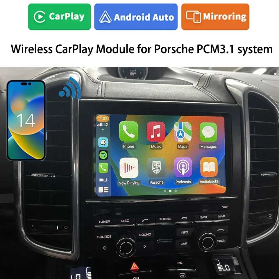 Icarplay Oem Car Radio Navigation Car Play Integraton Apple Android Auto Module Per Porsche Pcm3.1 Cayenne Turbo