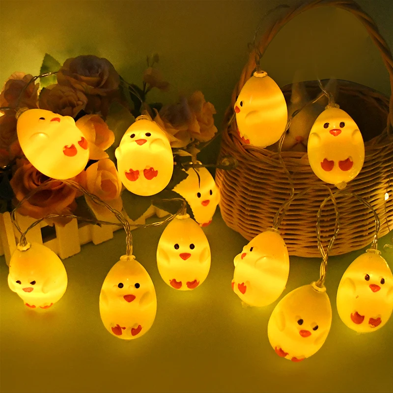15M10LEDSmallYellowChickenStringLightsKidsBedroomGarland
