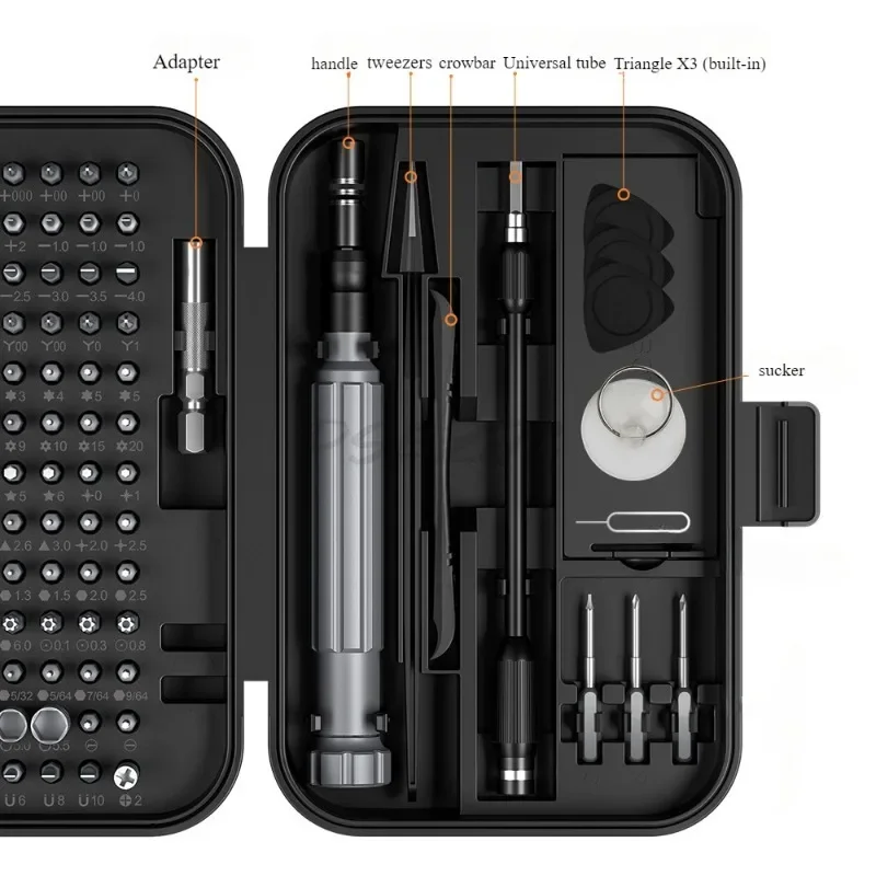 130 in 1 Precision Screwdriver Set Portable Hand Tool Kits Magnetic Bits Mine Small for Xiaomi Mobile Cell Phone PC Watch Repair