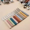 Silicone Handle Baby Stainless Steel Spoon Fork Knife Training Dinnerware Sets Toddler Safe Tableware Kids Easy Feeding Tools 4