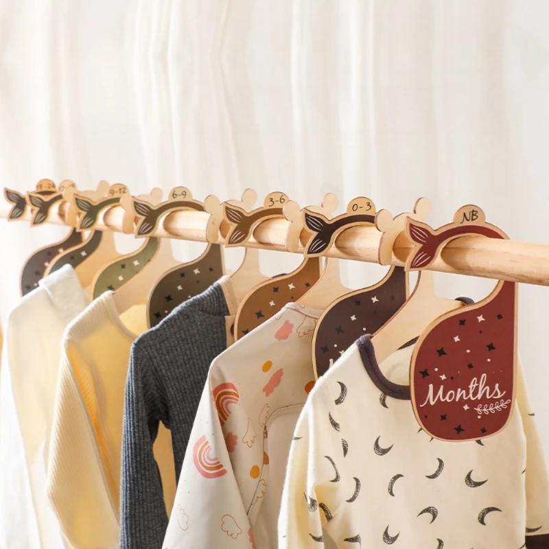 8 pz/set divisorio per appendiabi divisorio per armadio in legno divisori per armadio per bambini separatori per appendiabi divisori per armadio sospesi