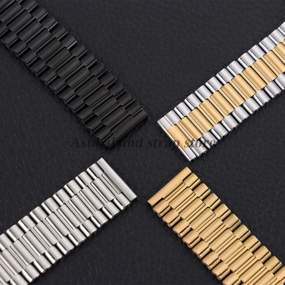 Sleek Stainless Steel Universal Watch Strap - Elegant Metal Band