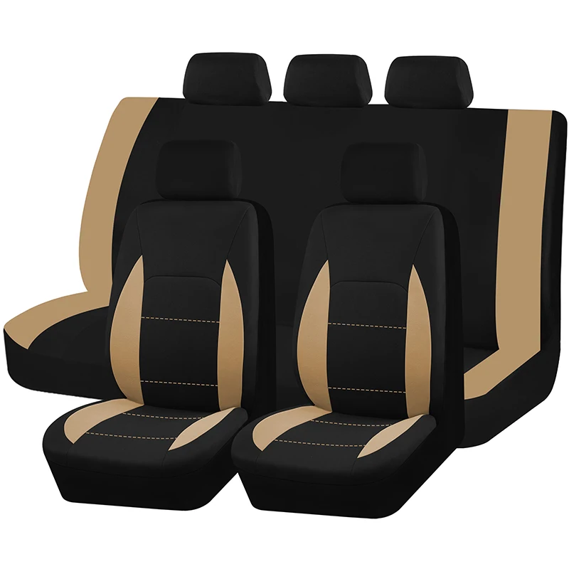 AUTOPLUS Sportliche Autositzbezüge, komplettes Set, Universalgröße, passend für die meisten Autos, SUVs, LKWs, Autozubehör, Innenausstattung mit Airbag-kompatibel – Detail 7