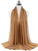 Nouveau foulard en mousseline uni pour femme, prêt-à-porter, hijab instantané, châle musulman, hijabs islamiques, écharpe arabe, foulards pour la tête