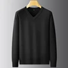 8XL 7XL 6XL 2024 New Autumn Winter High End Business V-Neck Sweater Men Soft Warm Cashmere Pullover Casual Loose Mens Sweaters 5