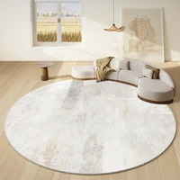 Light Luxury Carpets for Living Room Modern Minimalist Bedroom Decor Carpet Large Area Round Study Rug Thick Anti-slip Floor Mat 2
