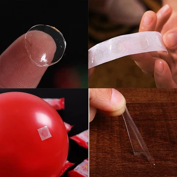 Colle Adhésive Double Face pour Ballons, Points Adhésifs pour Décoration de ixd'Anniversaire et de Mariage, 100/200/300 Pièces 1