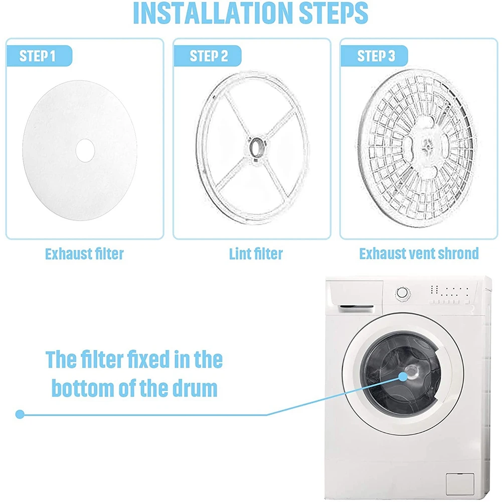 Universal Cloth Dryer Exhaust Filters Dryer Lint Filter Replacement Compatible with Magic Chef Sonya 20 Pieces