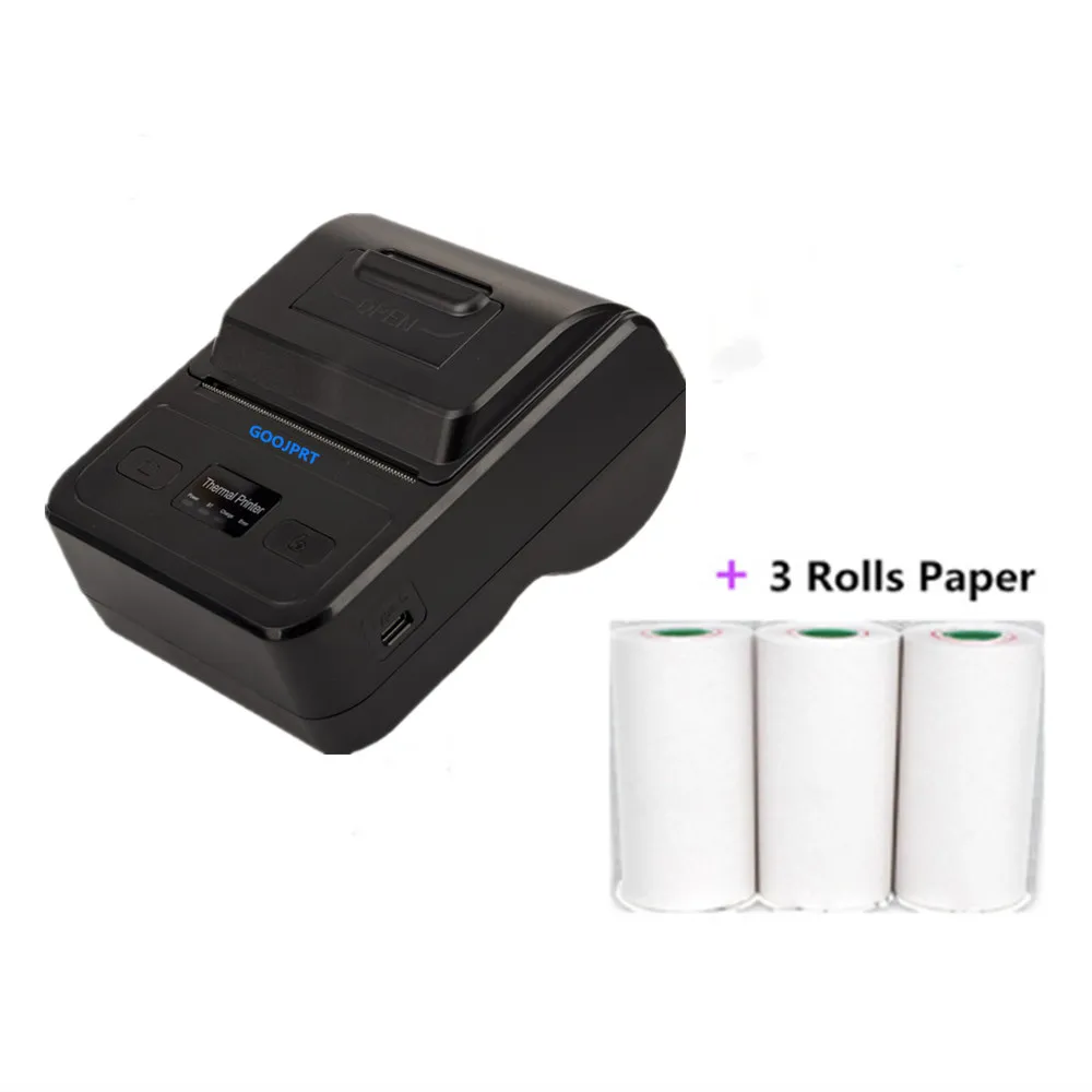 portable smartphone photo printer 80mm Portable Mini Printer Type-C Bluetooth-Compatible With Phone & Computer Wireless Mobile Phone Thermal Printer For POS Bill mini photo printer for mobile Printers