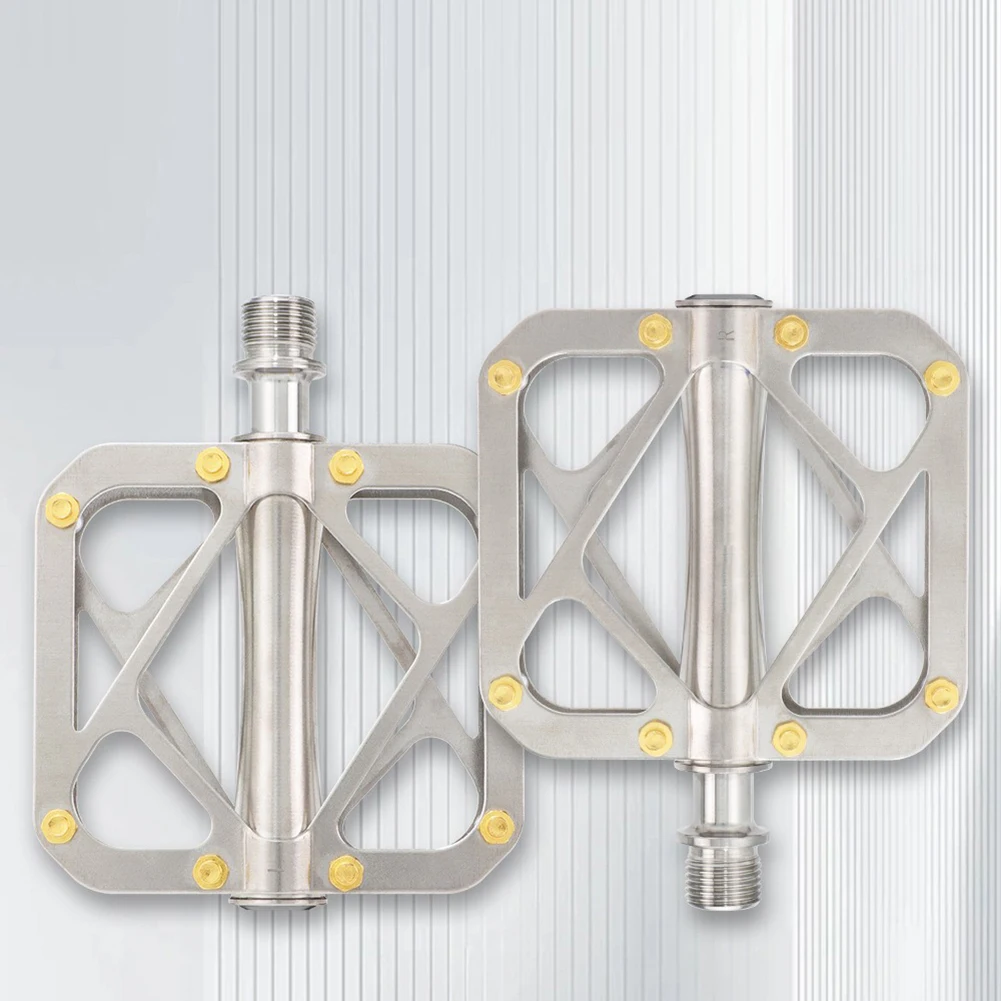 

Road Bike Pedals Titanium Bike Pedals Quick Release 3 Bearings Ultralight Titanium Pedals For 14mm Thread Caliber Bike Accessory