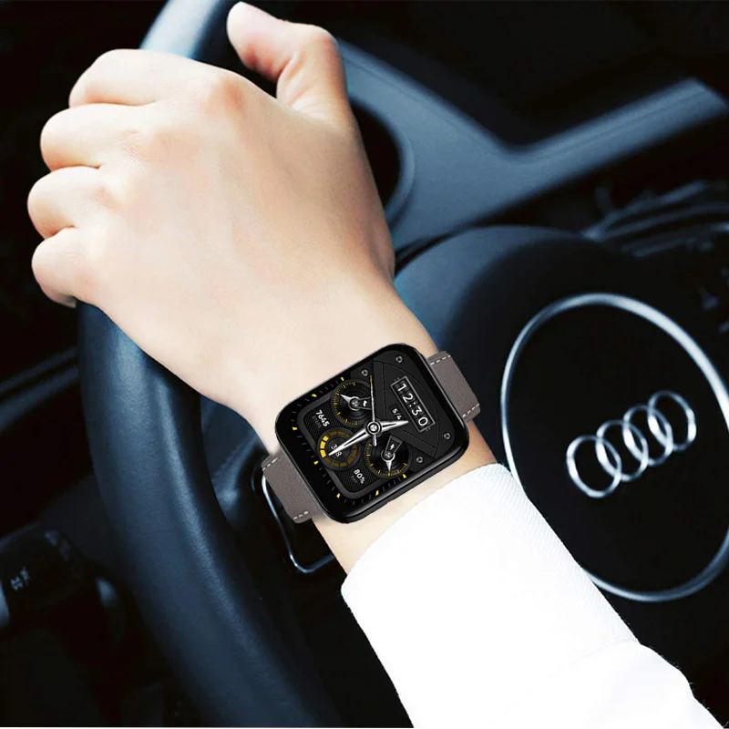Premium Leather Strap for Smartwatch - Elegant Replacement Wristband Bracelet