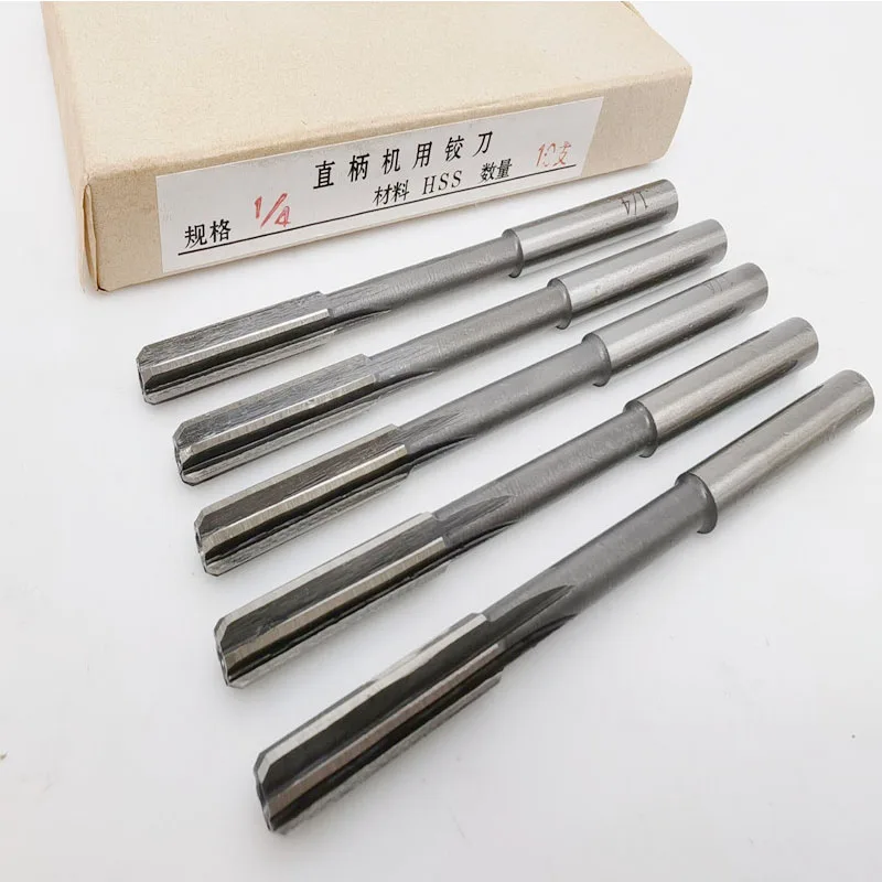 U.S. American HSS Machine Reamer 1/8 3/16 1/4 5/16 3/8 1/2 5/8 3/4 Inch H7 Straight Shank Chucking Milling Reamer 2