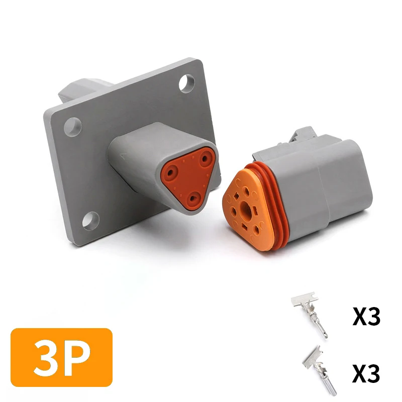 com flange fixa, DT04-6P-L012, 2 3 4