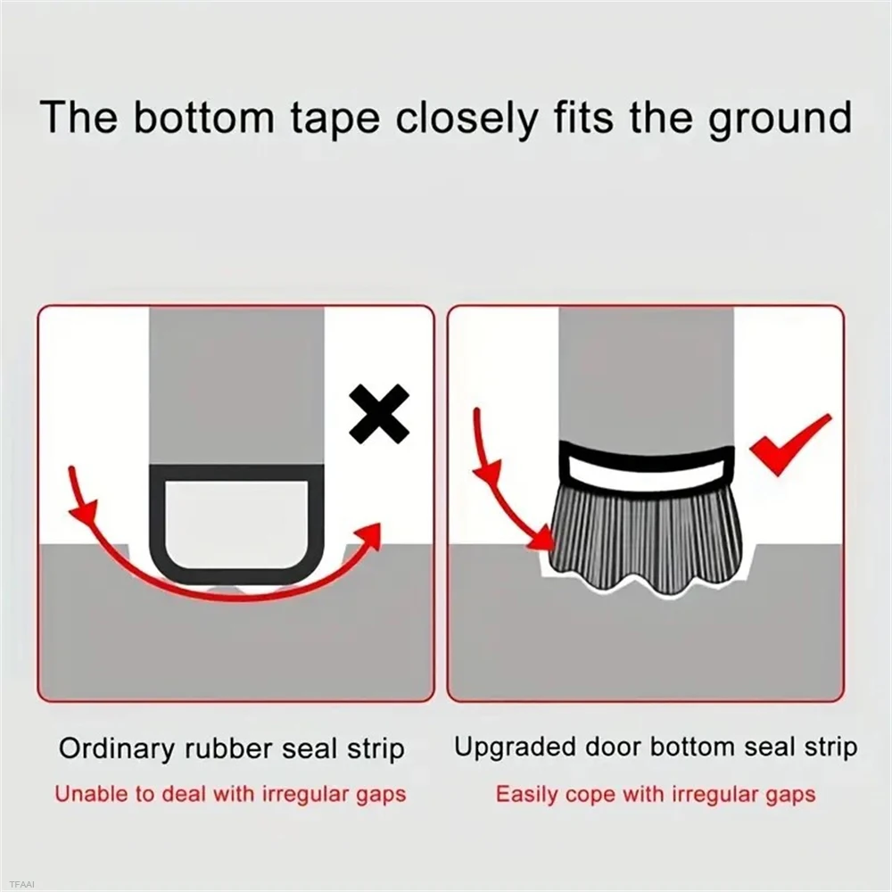 Door Bottom Seal Strip Silent Windproof Dustproof Insectproof PVC
