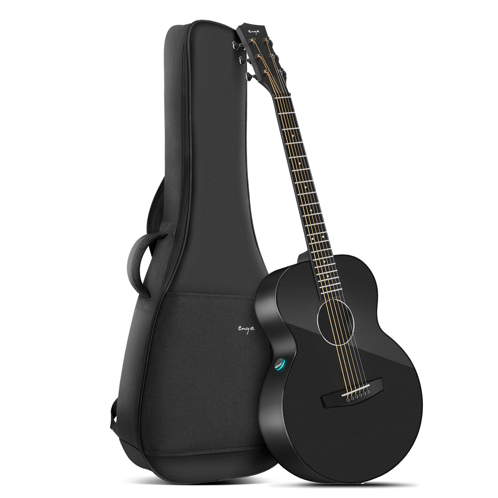 

Enya Acoustic Electric Guitar Carbon Fiber X3 Pro Travel Guitar AcousticPlus Guitar Bundle with Gig Bag, Instrument Cable