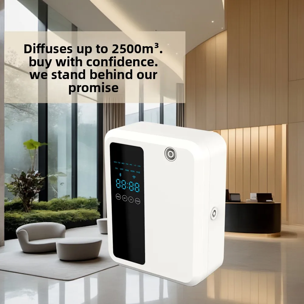 Diffuseur de parfum sans eau 500 ml avec contrôle par application Bluetooth/Wi-Fi pour la maison, le bureau ou l'hôtel (12 V)._voghion.com