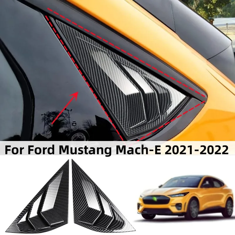 2 Pz/Set Car Side Window Scoop Louvers Cover Window Visor Cover Abs Fit For Ford Electric Horse Mustang Mach-E 2021-2022