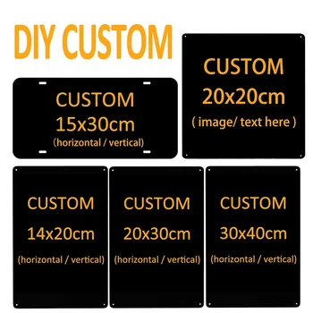 DIY Custom Metal Plates Pattern Wall Tin Sign Home Decor Retro Board Poster Personalized Printing Text Pictures Tinplate Plaques 1