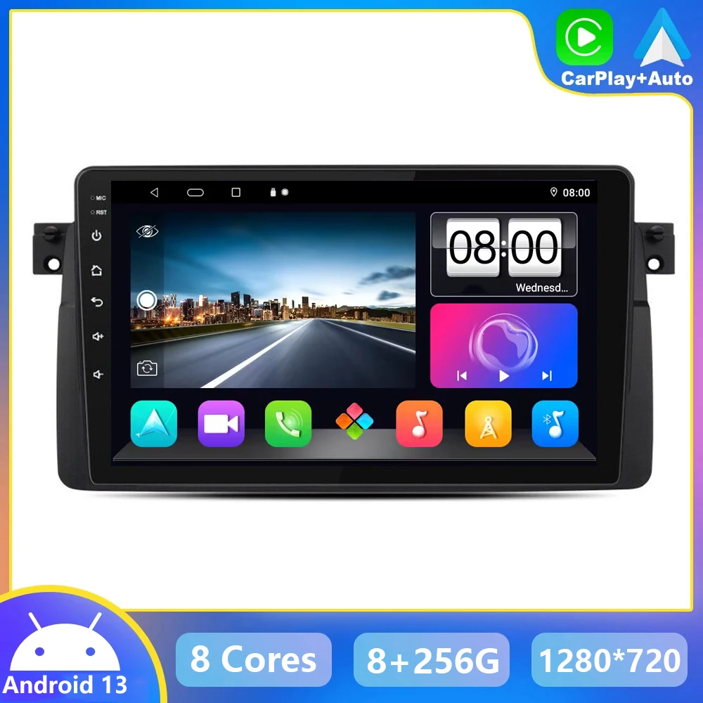 

2DIN Android 13 Car Radio For BMW E46 M3 X5 1998-2006 Multimedia Video Player Navigation GPS Carplay Auto Stereo DVD Head Unit