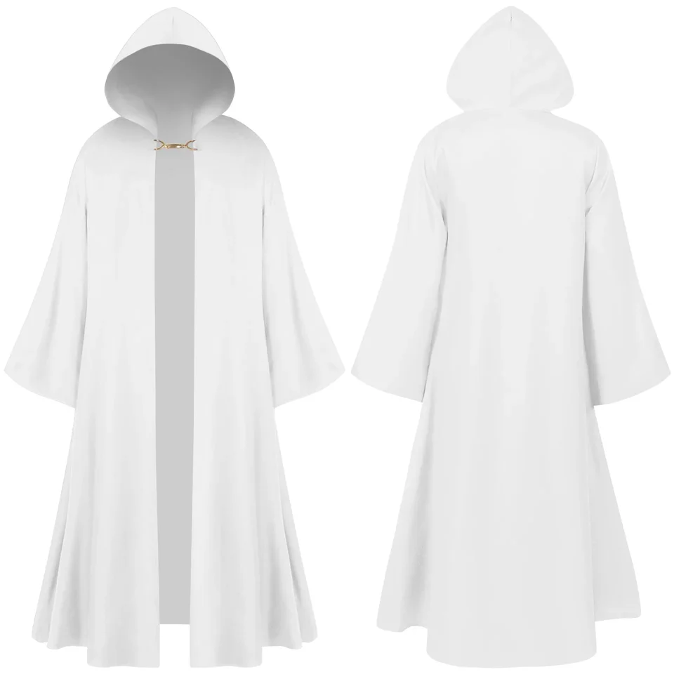 Cape Médiévale Homme Avec Capuche Amovible – Longue Cape Gothique, Déguisement Mort, Cosplay, Style Vintage