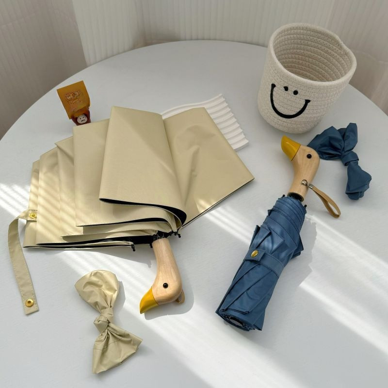 Duck UPF 50 Sun Protection Umbrella Stylish UV Blocking Compact Umbrella Travel Umbrella  Foldable for Sun Rain