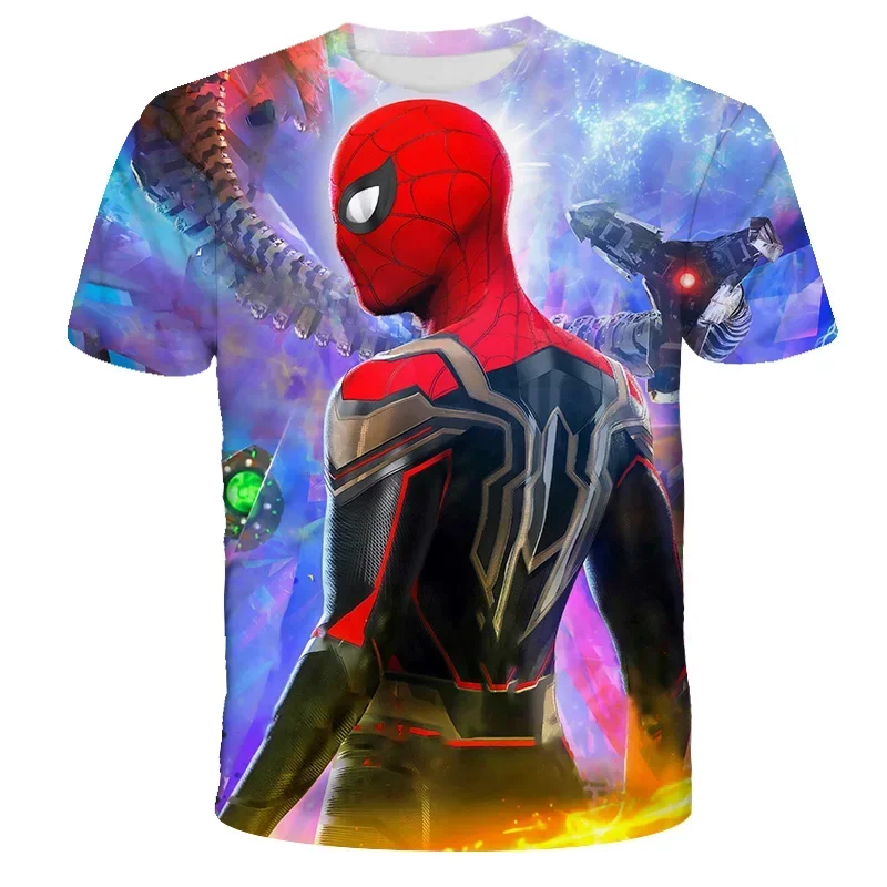 Summer Fashion 3d Print Spiderman Avengers T Shirt Kids Adults Casual T-shirt Children Boys Girls Cartoon Tshirt Clothing 4